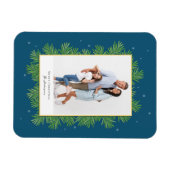 Kerstbotanicals groen Eenvoudige elegante foto Magneet (Horizontaal)