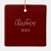 Kerstbotanisch groen Succulent Keramisch Ornament (Achterkant)