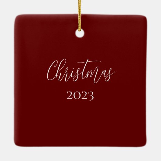 Kerstbotanisch groen Succulent Keramisch Ornament (Achterkant)