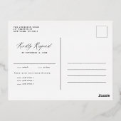 Kerstbotanische Antler Wreath Winter Weddenschap Folie Uitnodiging Briefkaart (Achterkant)