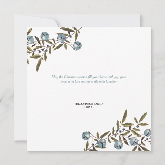 Kerstbotanische bells Holiday Foto (Achterkant)