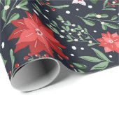 Kerstbotanische bessen Land Cadeaupapier (Rol Hoek)