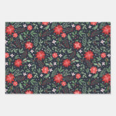 Kerstbotanische bessen Land Inpakpapier Vel (Voorkant)