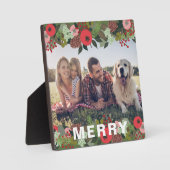 Kerstbotanische feestdag met feestdag fotoplaat (Voorkant)