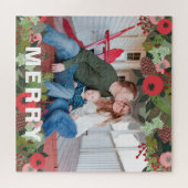 Kerstbotanische feestdag met feestdag legpuzzel (Horizontaal)