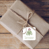 Kerstbotanische Mistletoe Elegant Greenery Vierkante Sticker