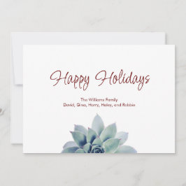 Kerstbotanische Succulente feestelijke typografie Feestdagenkaart