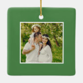 Kerstbotanische Waterverf Keramisch Ornament (Achterkant)