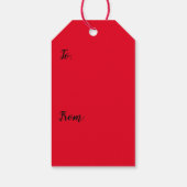 Kerstboten Colorful Festive Holiday Cadeaulabel (Achterkant)