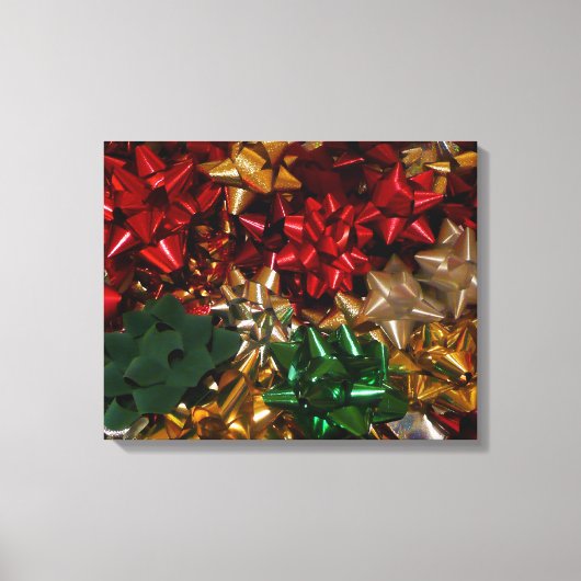 Kerstboten Colorful Festive Holiday Canvas Afdruk (Voorkant)