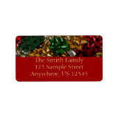 Kerstboten Colorful Festive Holiday Etiket (Voorkant)