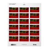 Kerstboten Colorful Festive Holiday Etiket (Full Sheet)