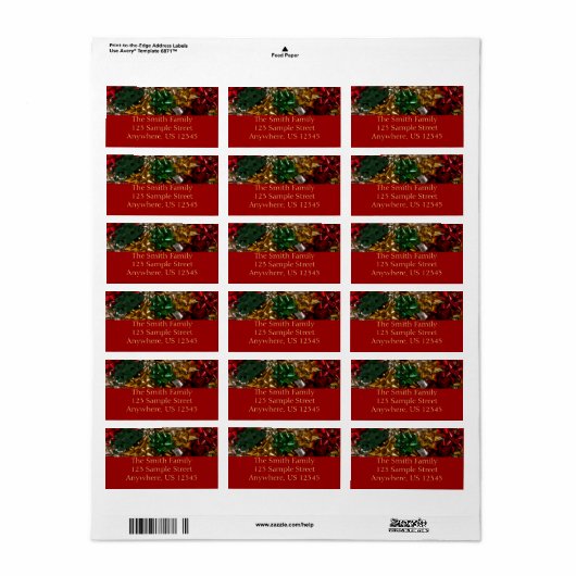 Kerstboten Colorful Festive Holiday Etiket (Full Sheet)