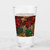 Kerstboten Colorful Festive Holiday Glas (Achterkant)