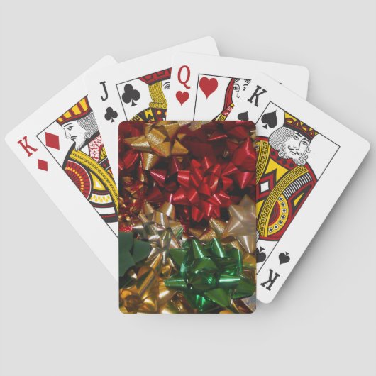 Kerstboten Colorful Festive Holiday Pokerkaarten (Achterkant)