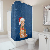 Kerstboten Douchegordijn (In situ)