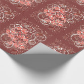 Kerstboten en -sterren met elegante en uisterstaar cadeaupapier (Hoek)