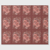 Kerstboten en -sterren met elegante en uisterstaar cadeaupapier (Vlak)