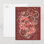 Kerstboten en -sterren met elegante en uisterstaar feestdagenkaart (Voorkant / Achterkant)