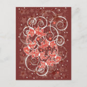 Kerstboten en -sterren met elegante en uisterstaar feestdagenkaart (Voorkant)