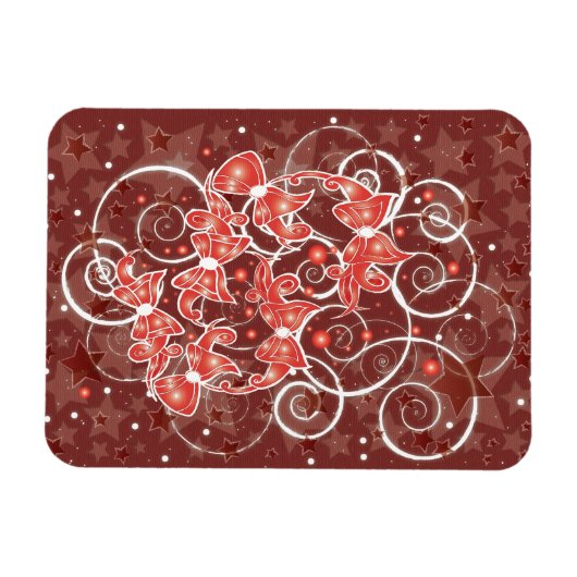 Kerstboten en -sterren met elegante en uisterstaar magneet (Horizontaal)