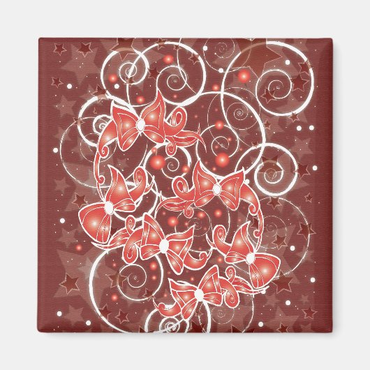 Kerstboten en -sterren met elegante en uisterstaar magneet (Voorkant)