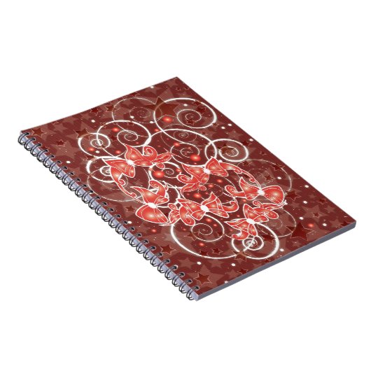 Kerstboten en -sterren met elegante en uisterstaar notitieboek (Rechterzijde)