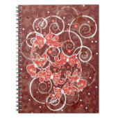 Kerstboten en -sterren met elegante en uisterstaar notitieboek (Voorkant)