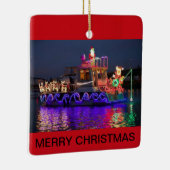 Kerstboten met kerstmis keramisch ornament (Rechts)