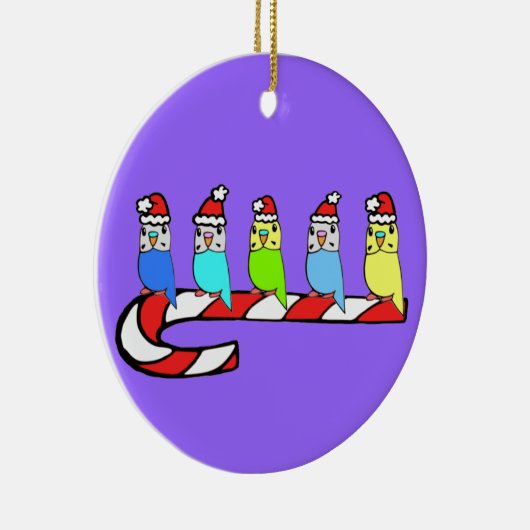 kerstboten op snoepriet keramisch ornament (Rechts)