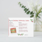 kerstboterchips koekjes briefkaart (Staand voorkant)
