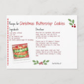 kerstboterchips koekjes briefkaart (Voorkant)
