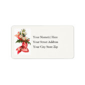 kerstBouquet  adreslabel Etiket (Voorkant)