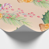 KerstBouquet Burnt Oranje Snoep Barry Cadeaupapier (Hoek)