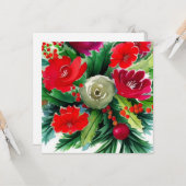KerstBouquet Kaart (Voorkant / Achterkant in situ)