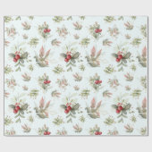 KerstBouquet met Cranberry Cadeaupapier (Vlak)