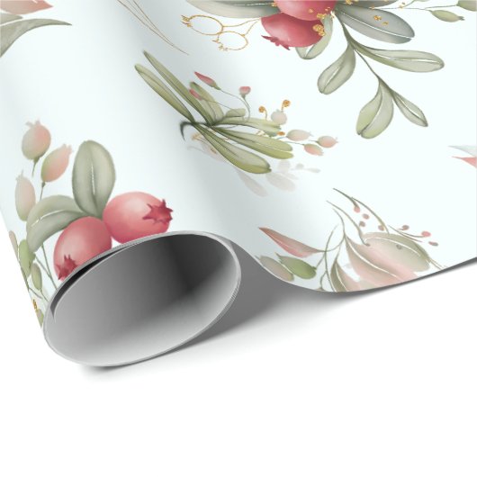 KerstBouquet met Cranberry Cadeaupapier (Rol Hoek)