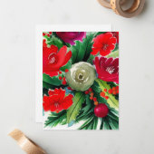 KerstBouquet Notitiekaartje (Voorkant / Achterkant in situ)