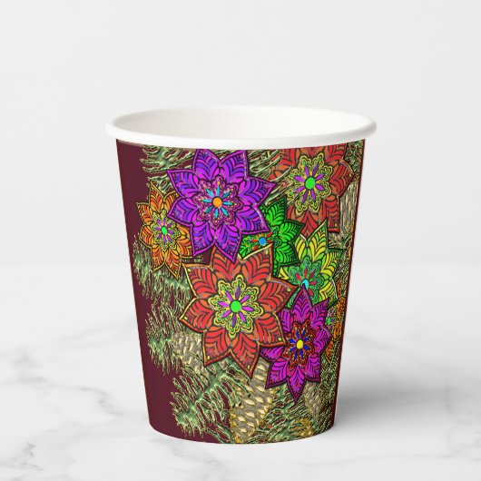 KerstBouquet Papieren Bekers (Achterkant)