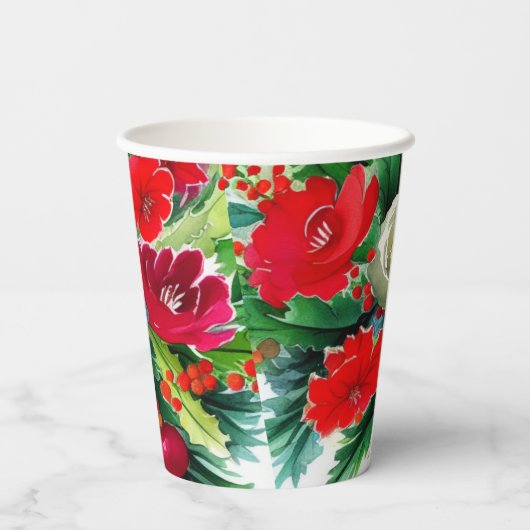 KerstBouquet Papieren Bekers (Achterkant)