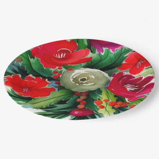 KerstBouquet Papieren Bordje (Gekanteld)