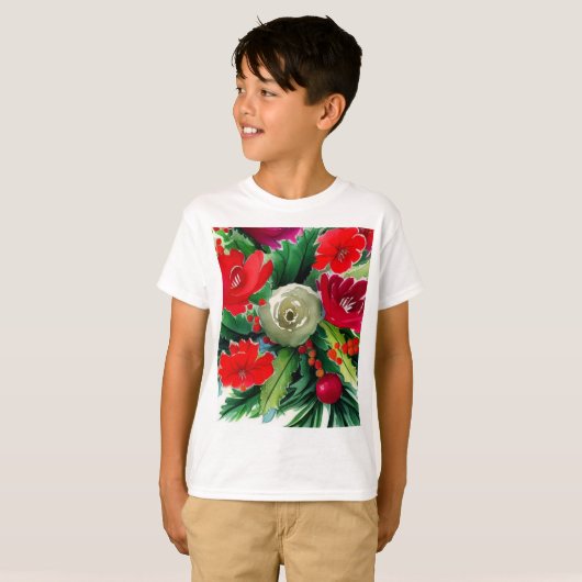 KerstBouquet T-shirt (Voorkant volledig)