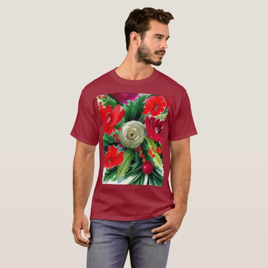 KerstBouquet T-shirt (Voorkant volledig)