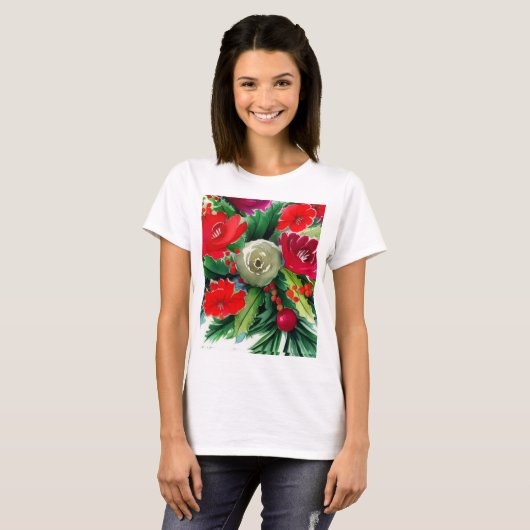 KerstBouquet T-shirt (Voorkant volledig)