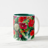 KerstBouquet Tweekleurige Koffiemok (Voorkant rechts)