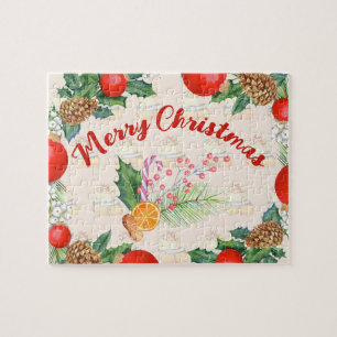 KerstBouquet verbrand Oranje Snoep Barry Wreath Legpuzzel