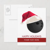 Kerstbowlingbal Santa Hat briefkaarten (Voorkant / Achterkant)