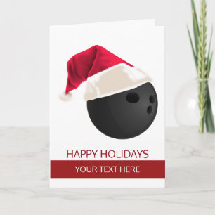 kerstbowlingbal Wenskaarten van de kerstman Feestdagen Kaart