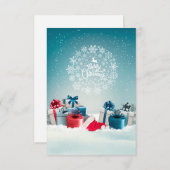 kerstbox Dank je wel Bedankkaart (Voorkant / Achterkant)