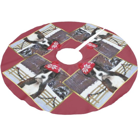 Kerstboxeerpuppy Kerstboom Rok (Gekanteld)